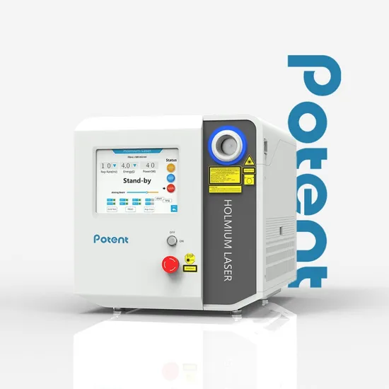 Fabricante de equipos de cirugía Urología láser de holmio instrumento médico terapéutico para polvo de piedra